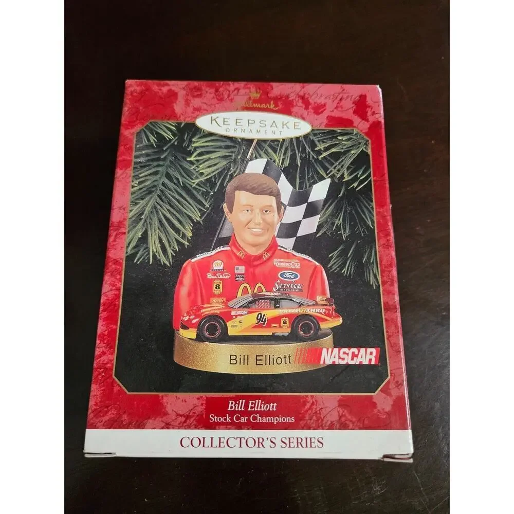 Vintage Hallmark Keepsake Ornament Bill Elliott Nascar Collector'S Series 1999